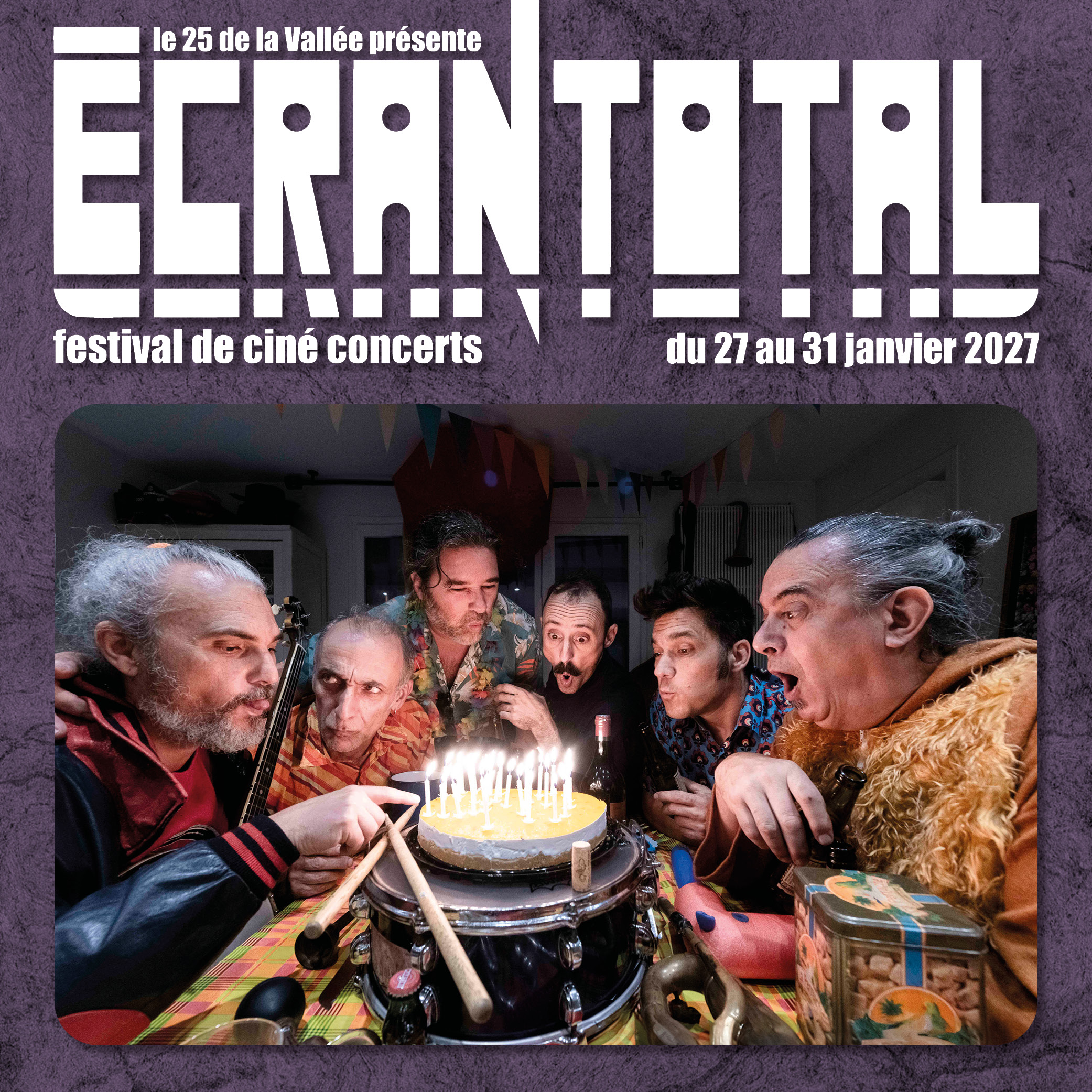 Affiche Écran Total 27 • les Fils de Buster en concert au MJC de la Vallée